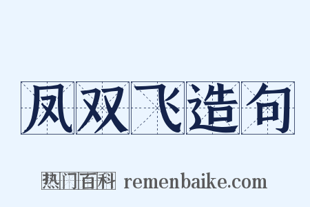 凤双飞造句是什么意思的图片